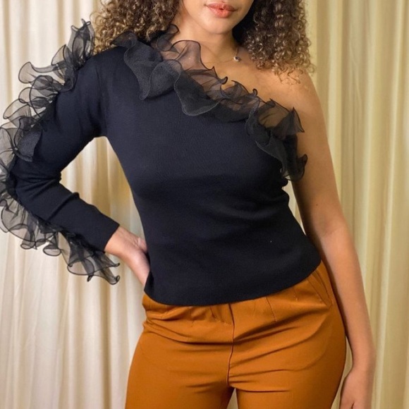 Full Frills Ruffle Sleeve Top